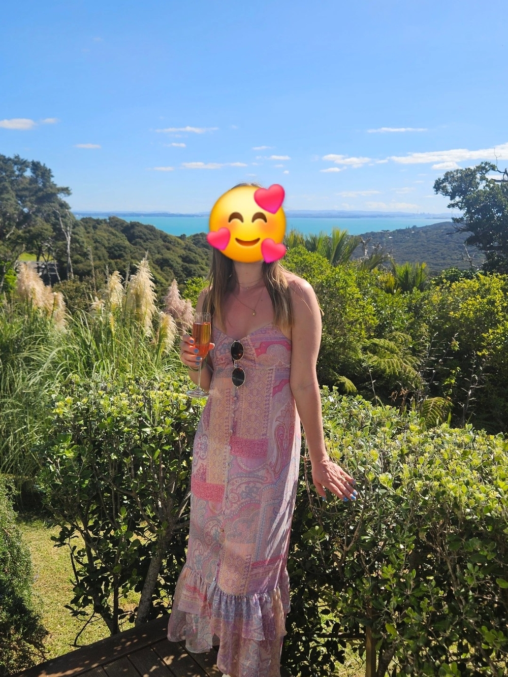 Zara Xs Paisley Pink MAXI Dress